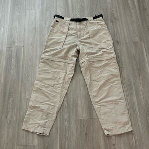 The North Face Mens Large Khaki Tekware Convertible Hiking Belt Nylon Pants
